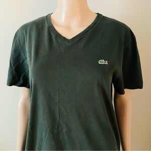 Lacoste Dark Green V-Neck Tshirt, size 5